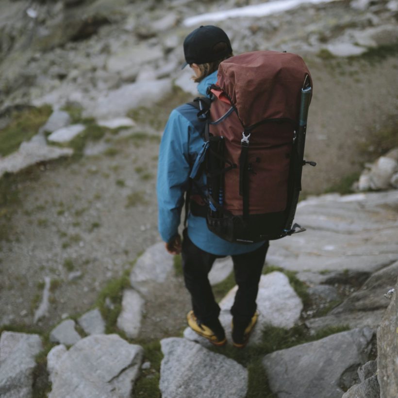 Hiker at a mountain